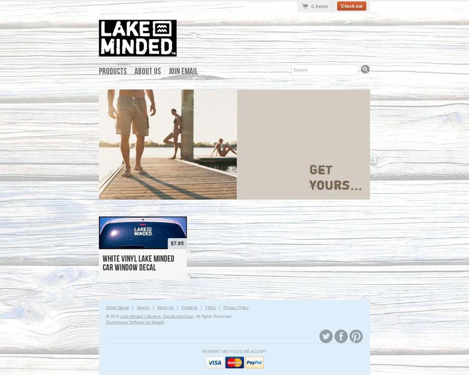 lakeminded.org shopify website screenshot