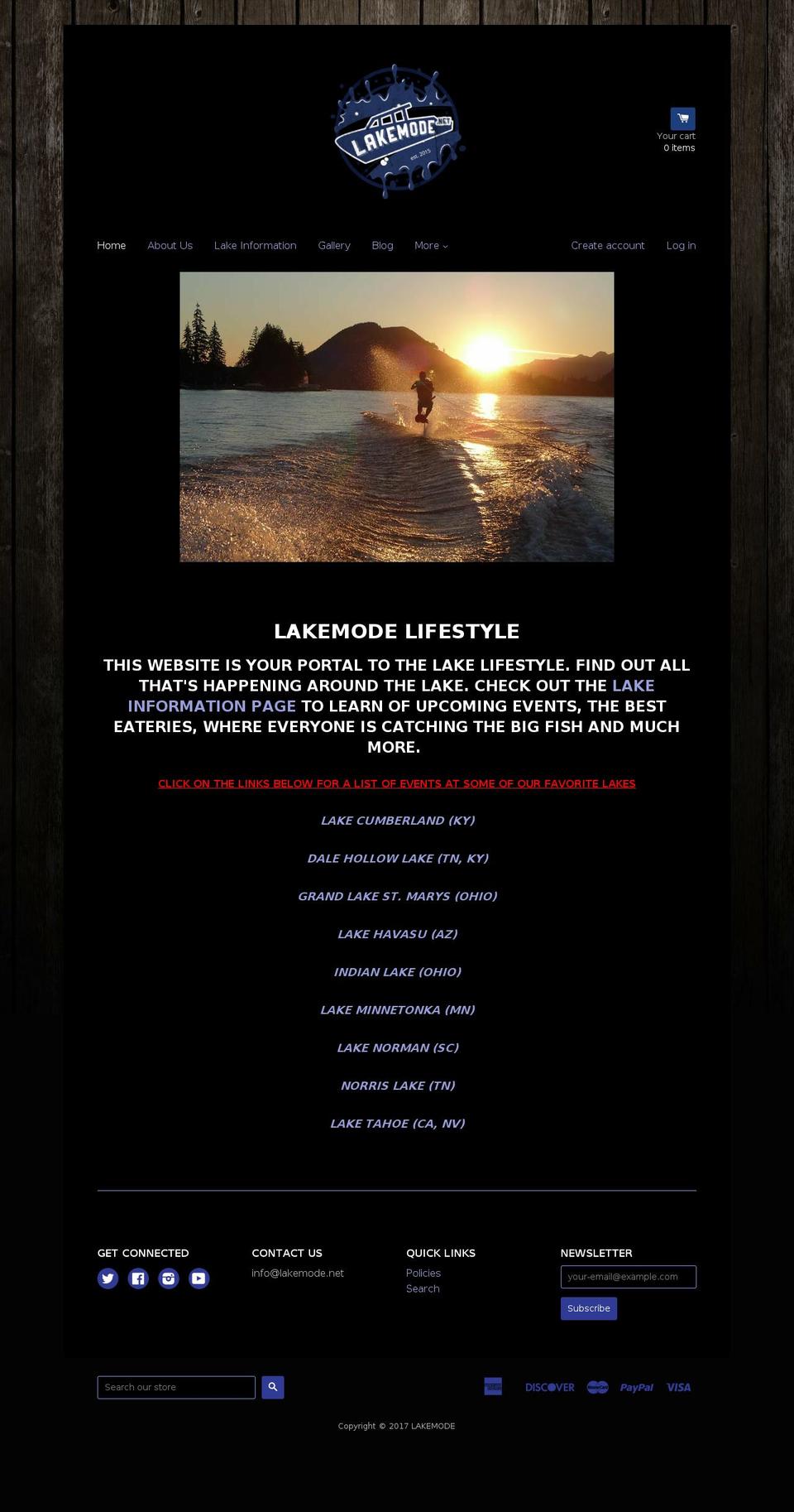 lakemode.net shopify website screenshot