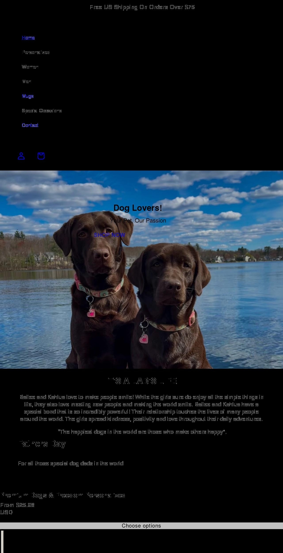 lakepawz.com shopify website screenshot