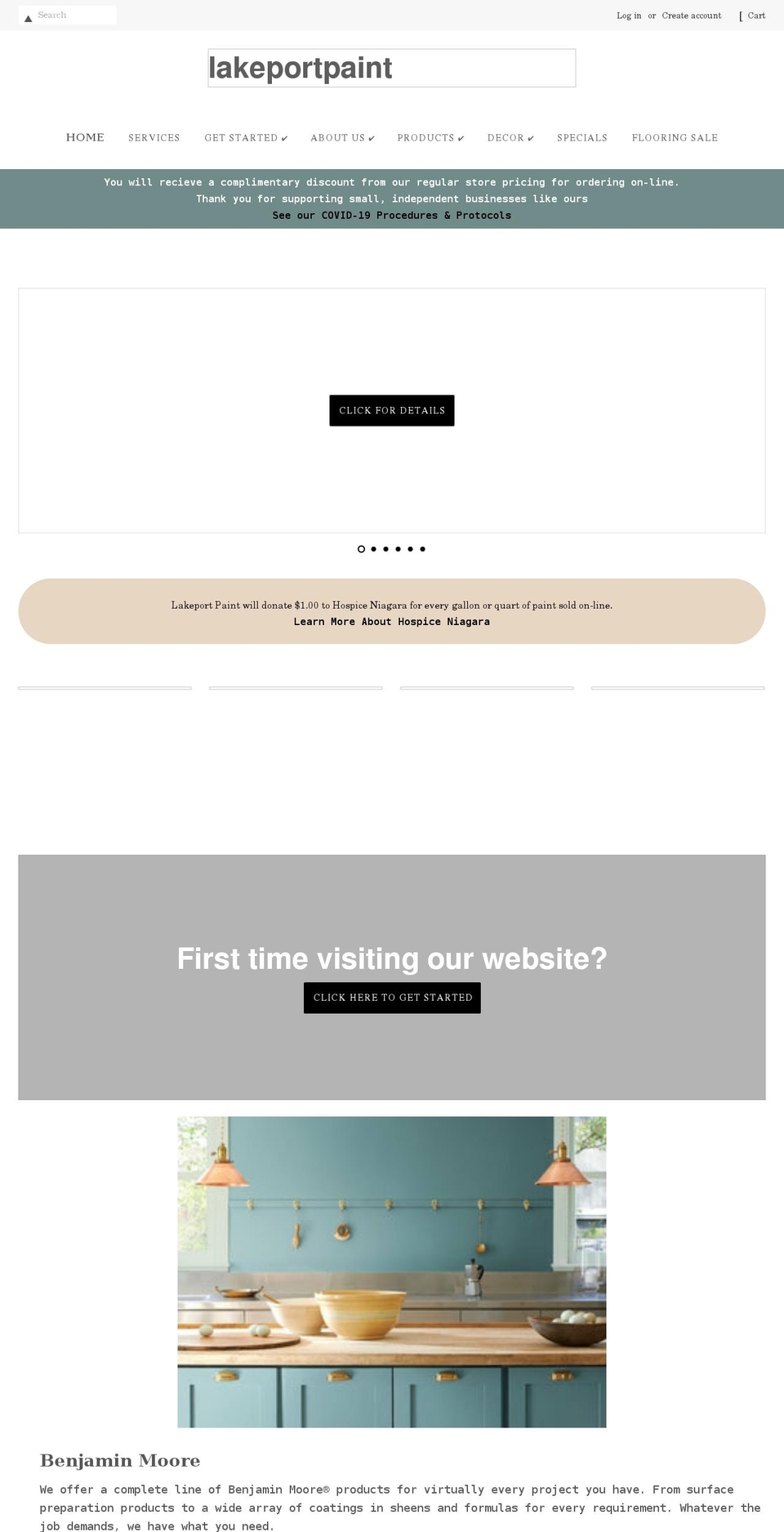 lakeportpaint.com shopify website screenshot