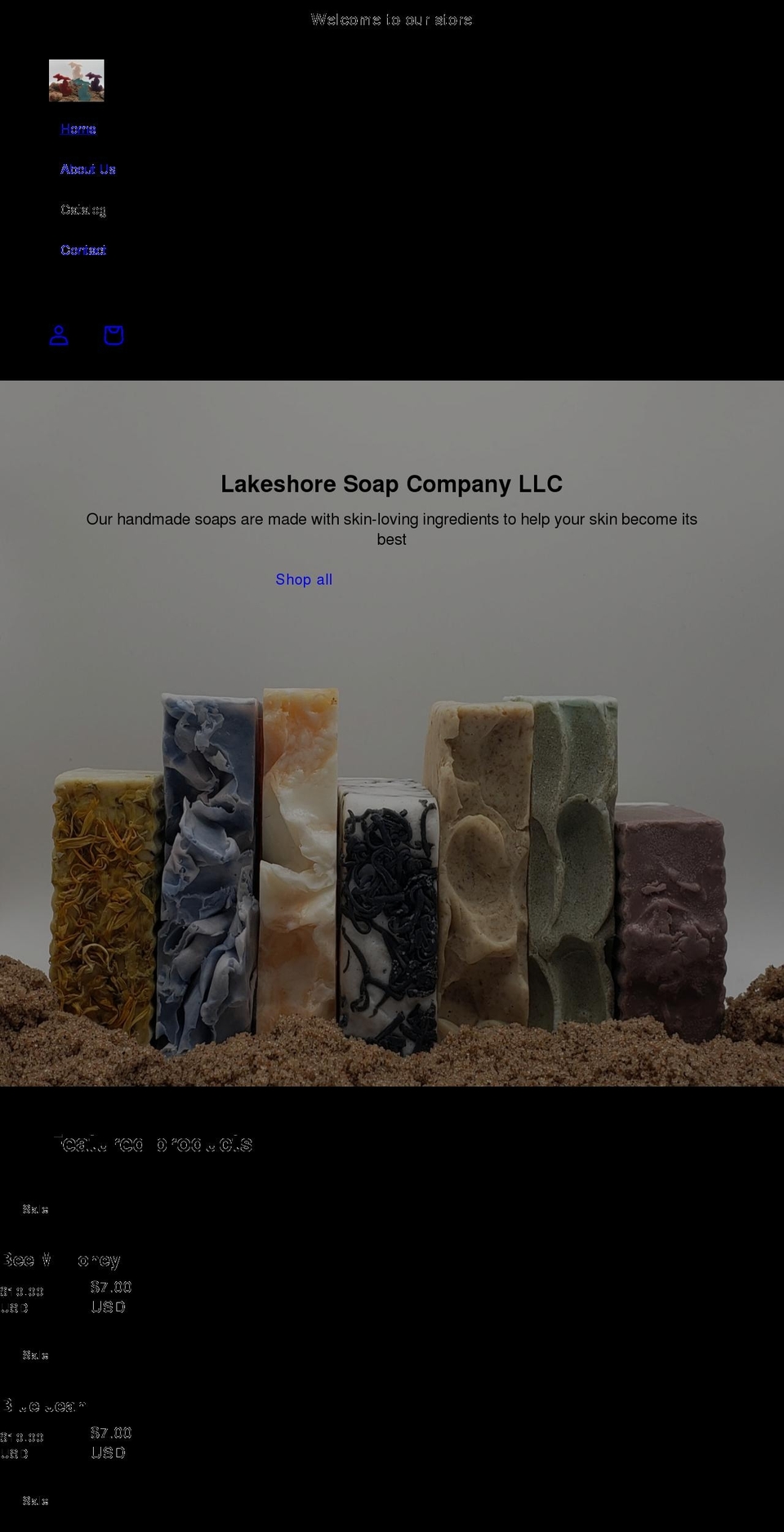 lakeshoresoapcompany.com shopify website screenshot