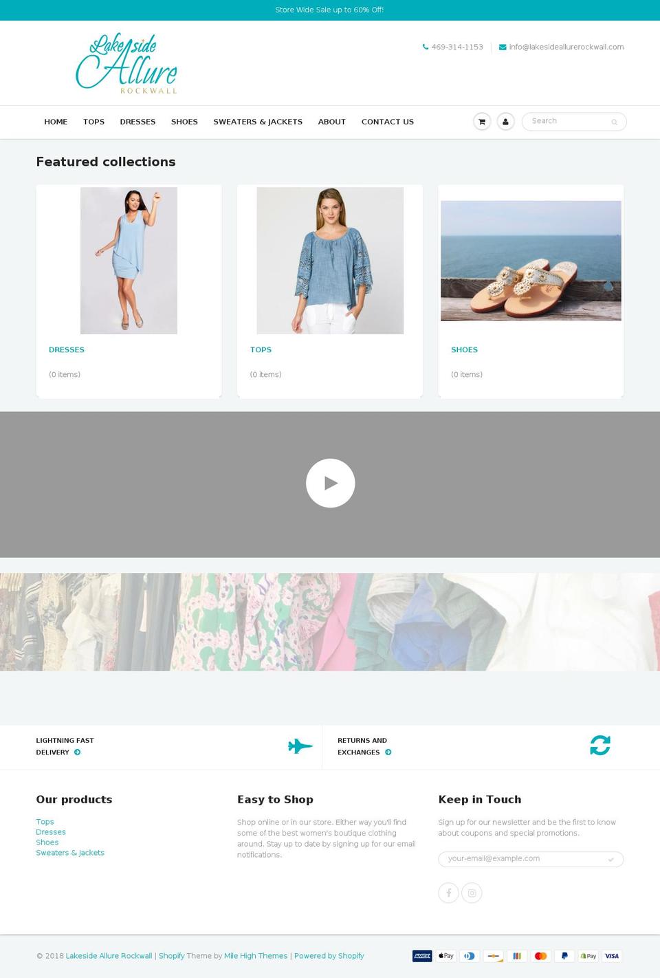 lakesideallurerockwall.com — Shopify storefront screenshot