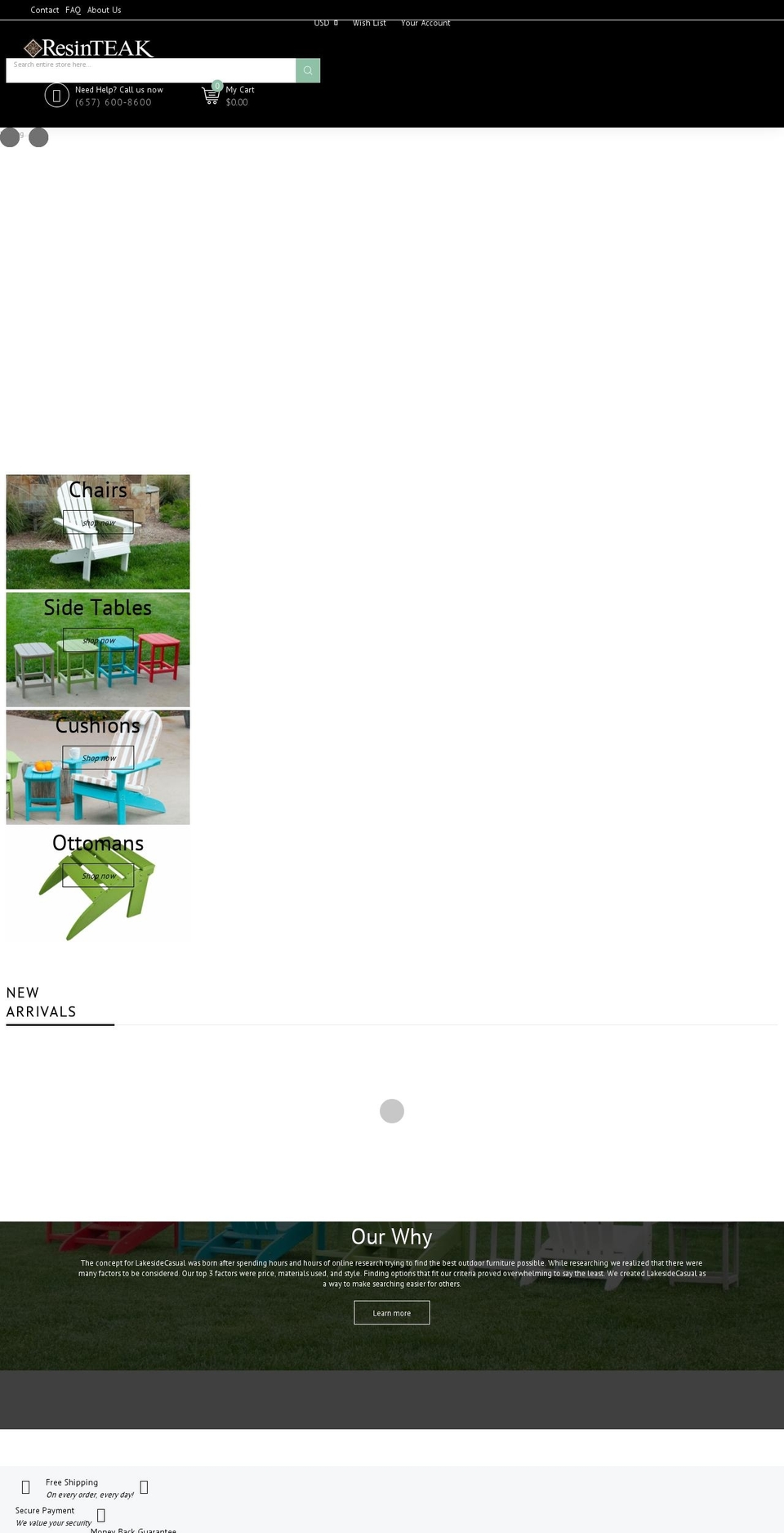 lakesidecasual.com shopify website screenshot