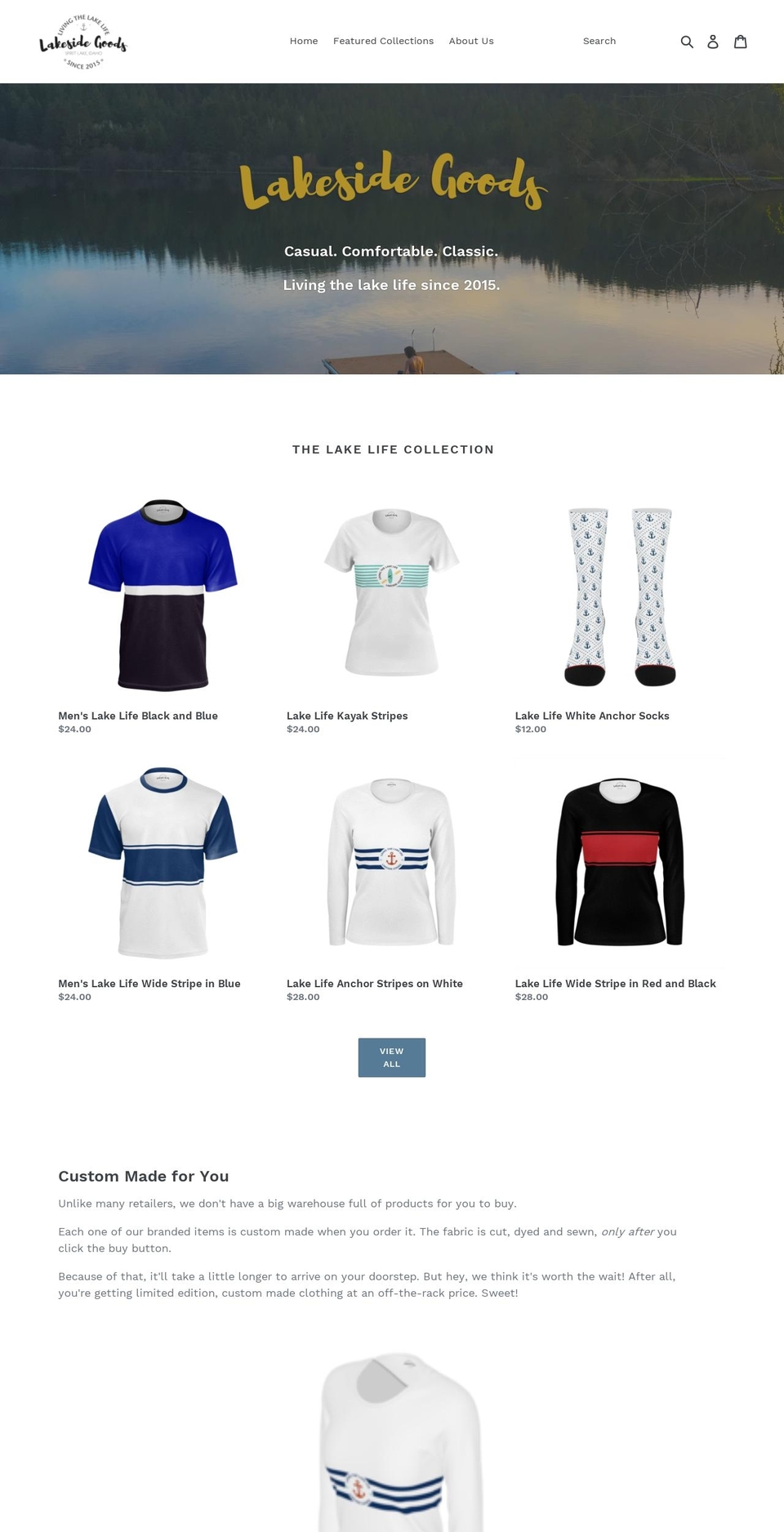 lakesidegoods.com — Shopify storefront screenshot