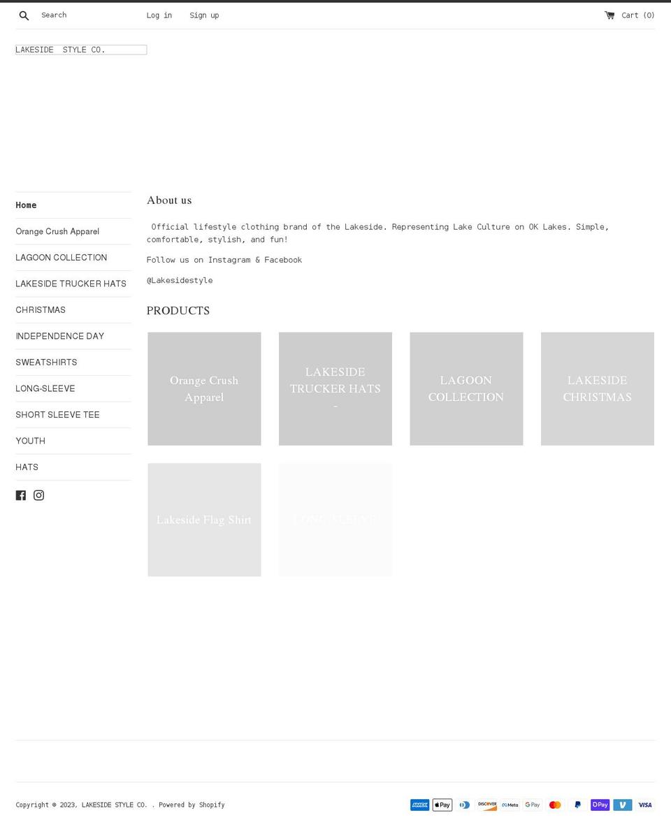 lakesidestyle.com shopify website screenshot
