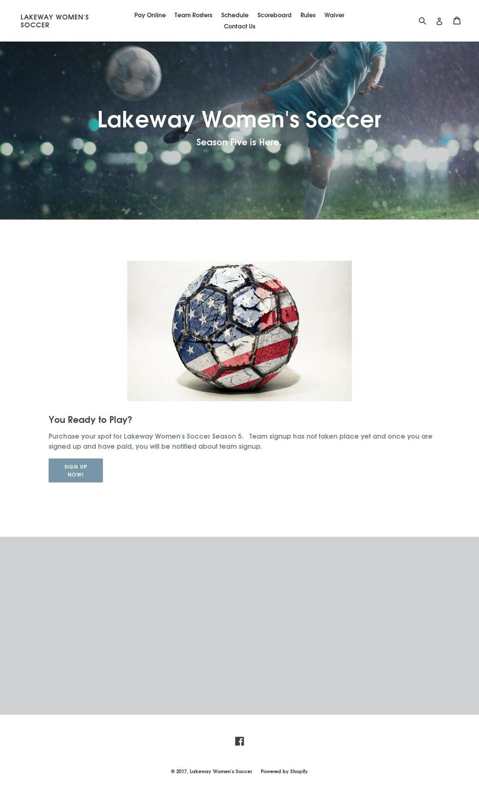 lakewaywomenssoccer.com shopify website screenshot