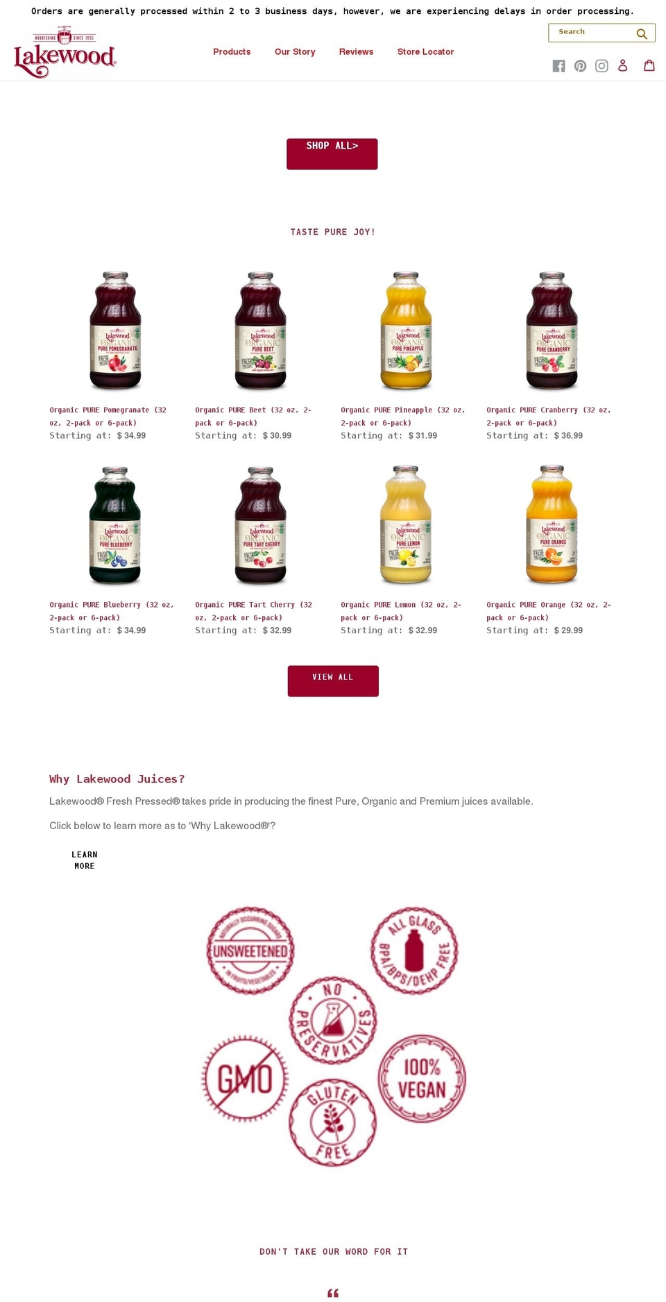 PDP-Review---LakewoodTaskloncart Shopify theme site example lakewoodjuice.com