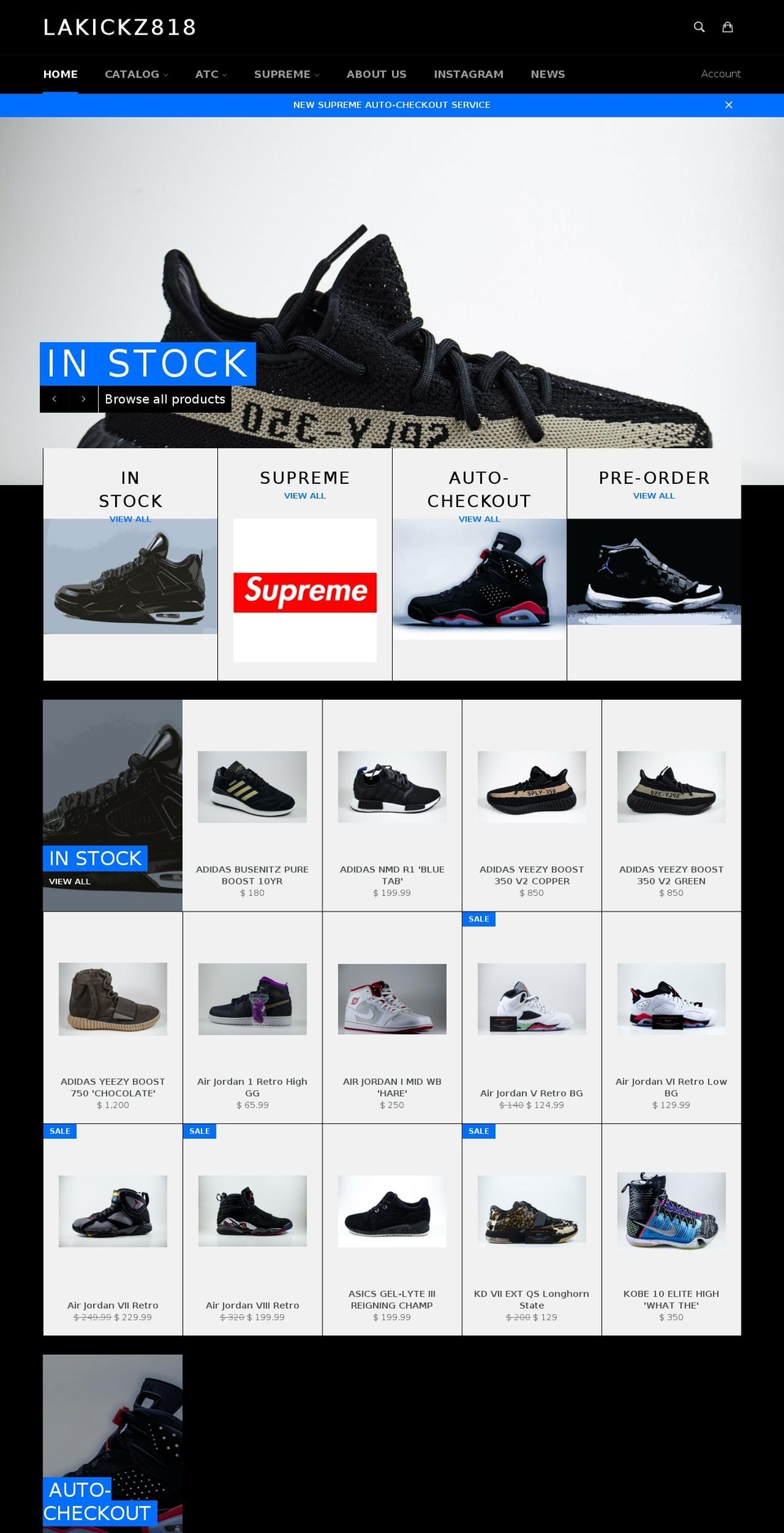 lakickz818.com shopify website screenshot