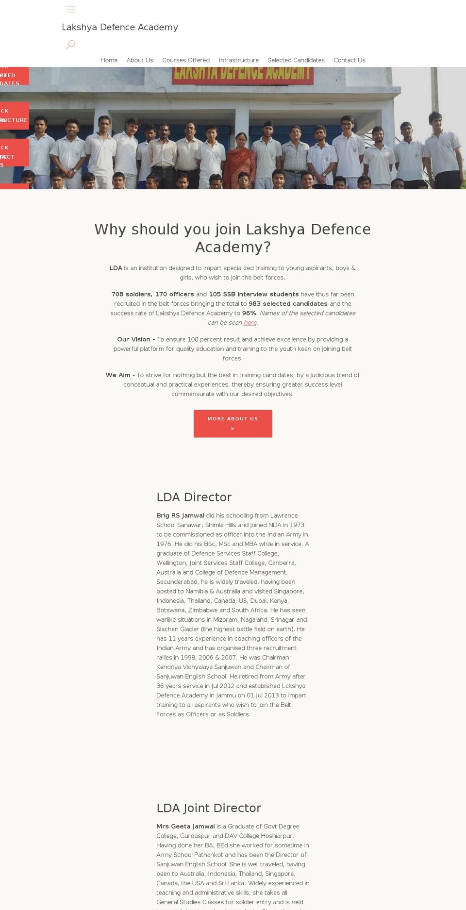 lakshyadefenceacademy.com shopify website screenshot