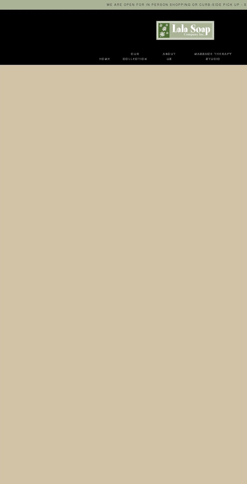 lala-soap-company-inc.myshopify.com shopify website screenshot