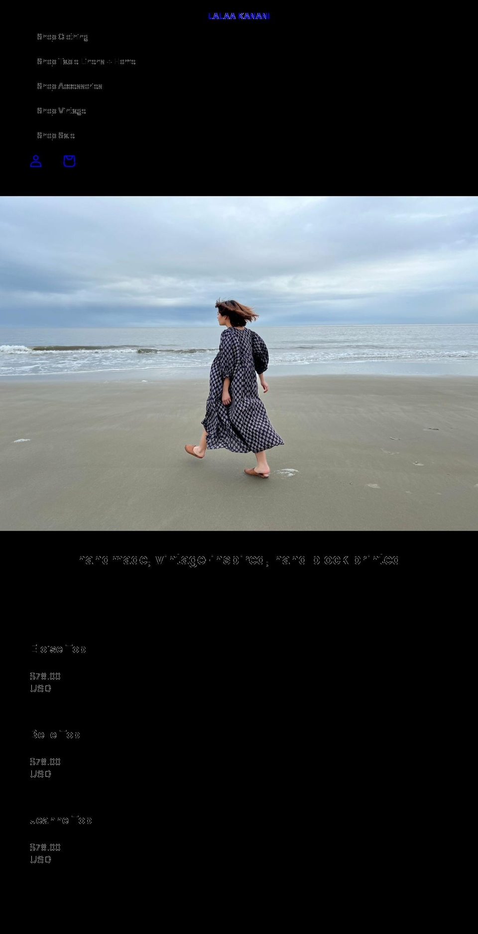 lalaakanani.com shopify website screenshot