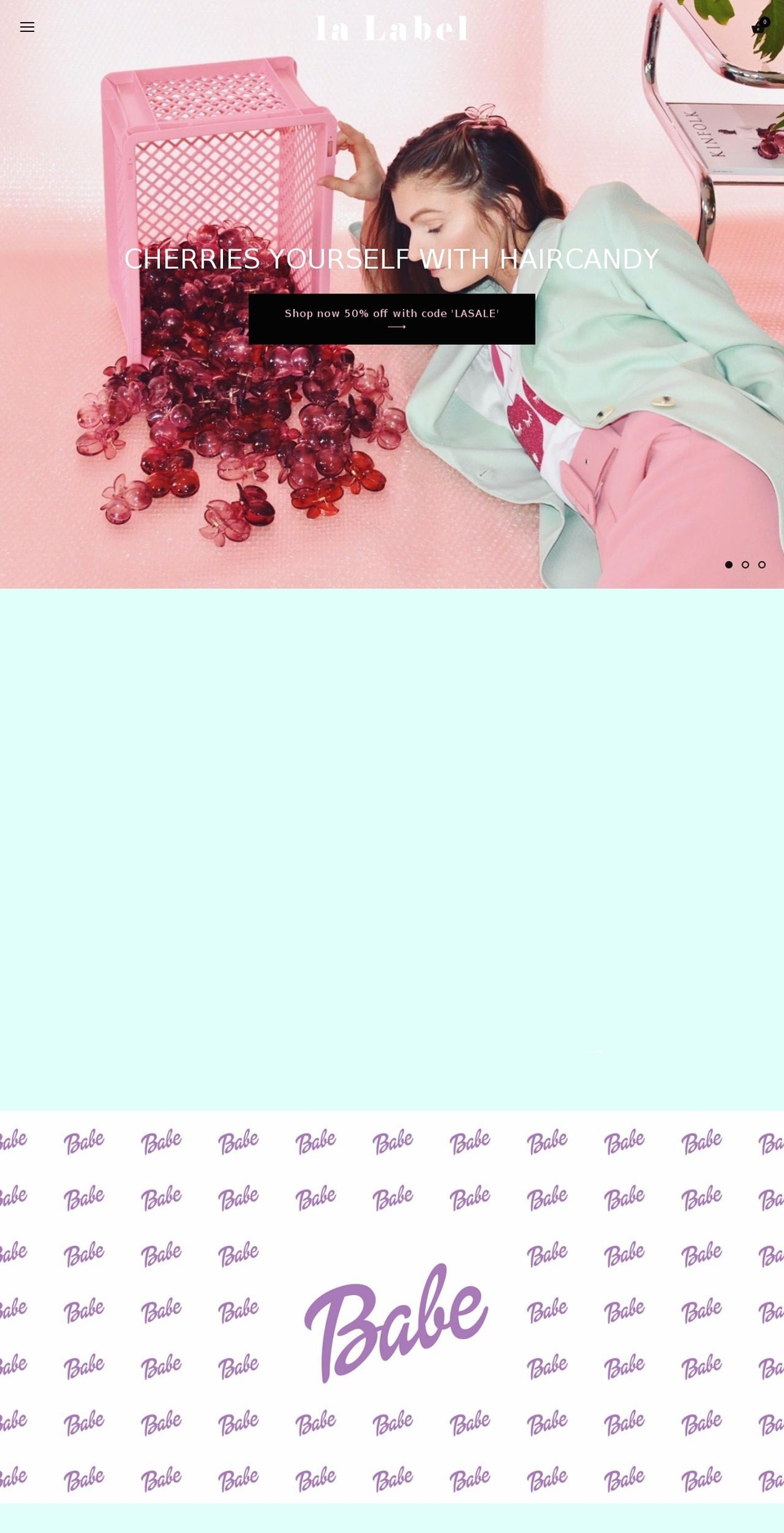 lalabellove.com — Shopify storefront screenshot