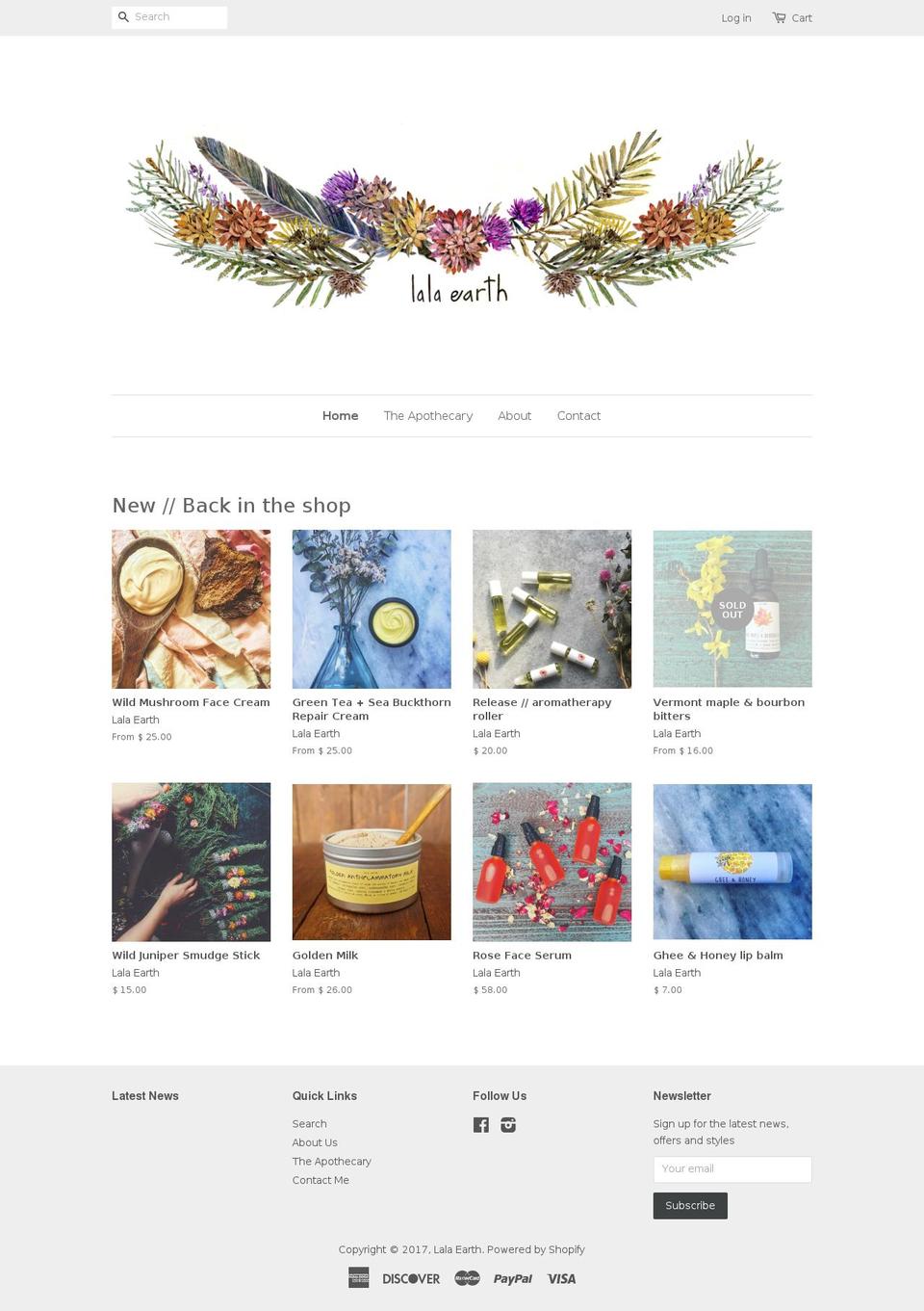 lalaearth.com shopify website screenshot