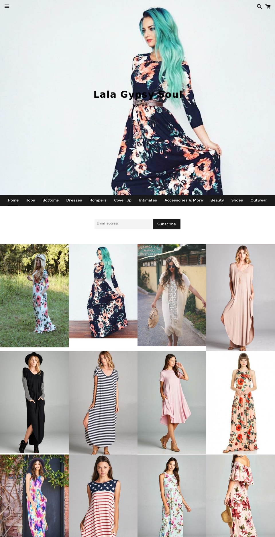 lalagypsysoul.com shopify website screenshot
