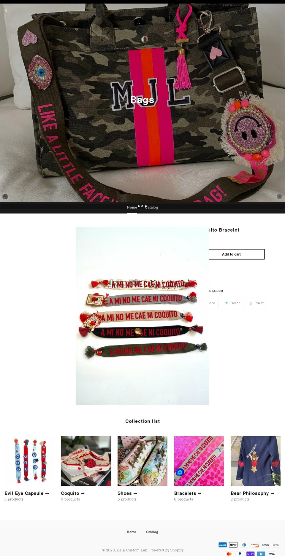 lalalabcustom.com shopify website screenshot