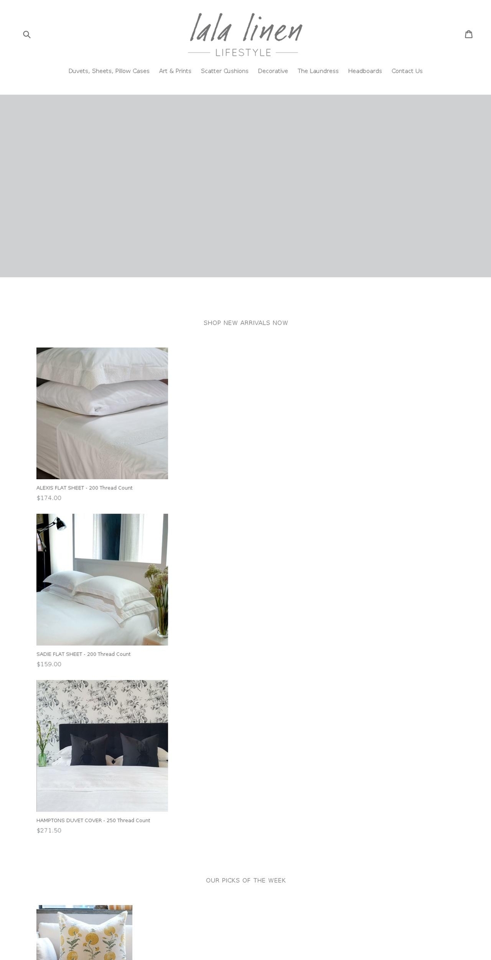 lalalinen-nz.com — Shopify storefront screenshot