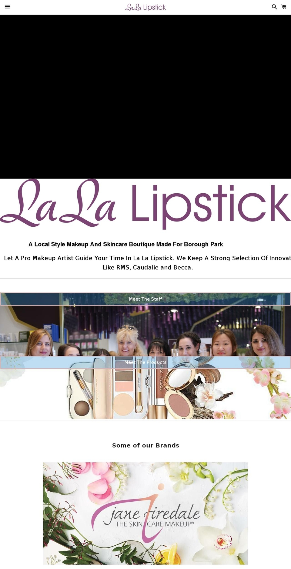 lalalipstick.com shopify website screenshot