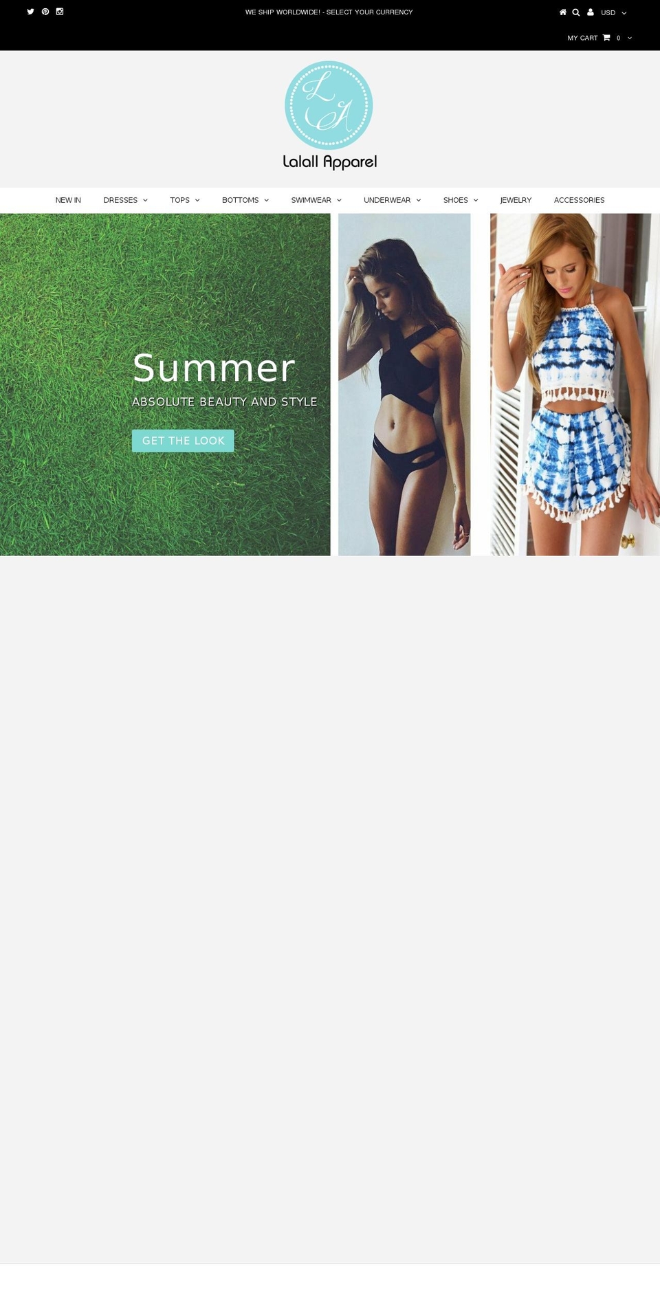 lalall.com shopify website screenshot