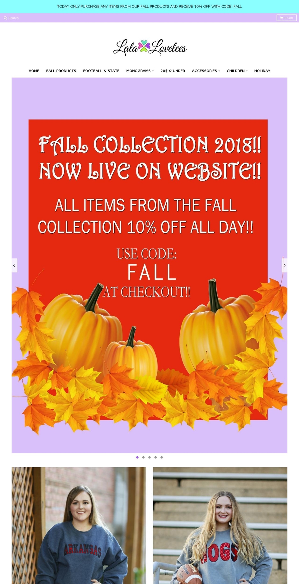 lalalovelees.com shopify website screenshot