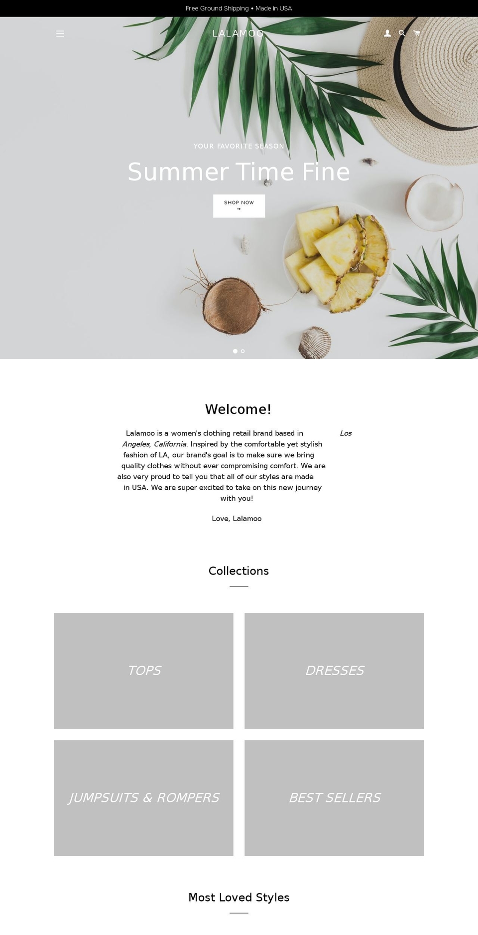 lalamoo.com — Shopify storefront screenshot