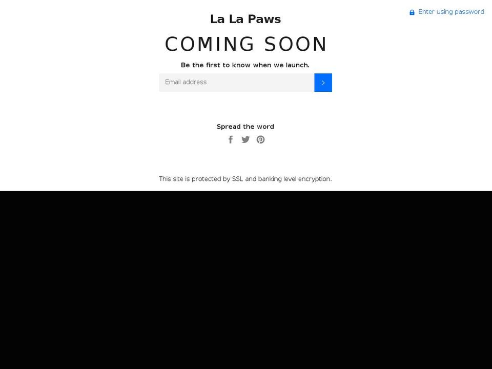 lalapaws.com — Shopify storefront screenshot
