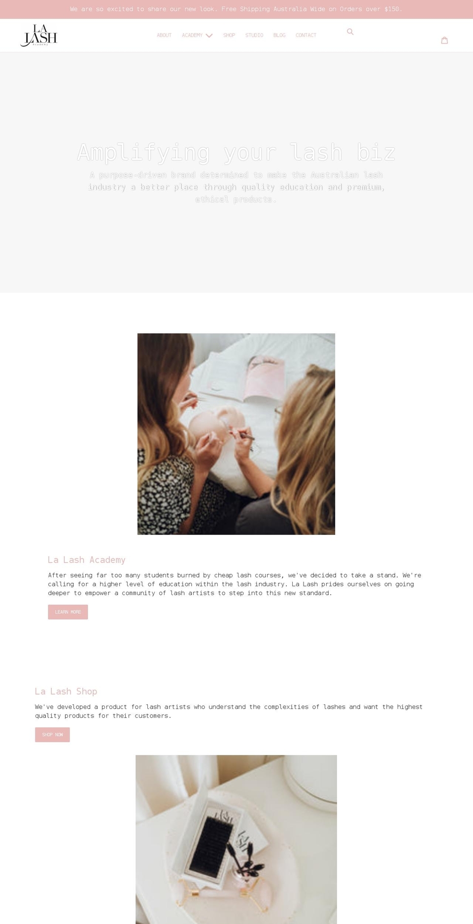 lalash.com.au shopify website screenshot