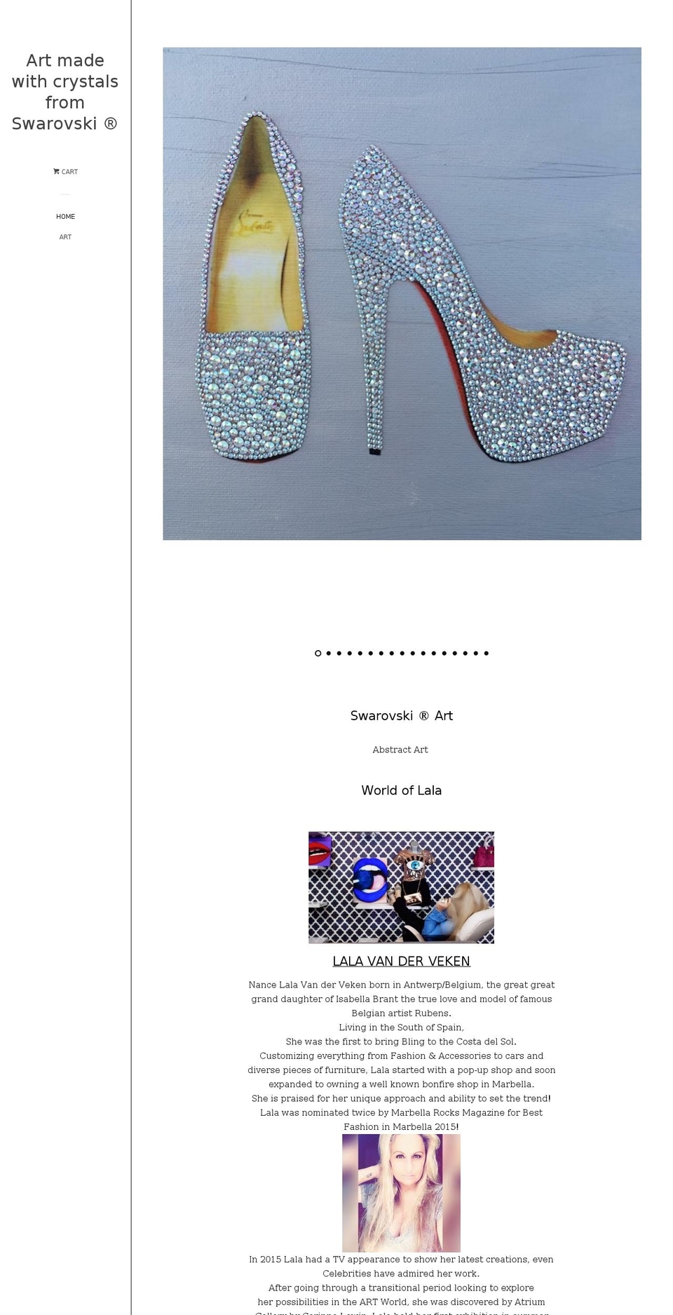 lalavanderveken.com — Shopify storefront screenshot