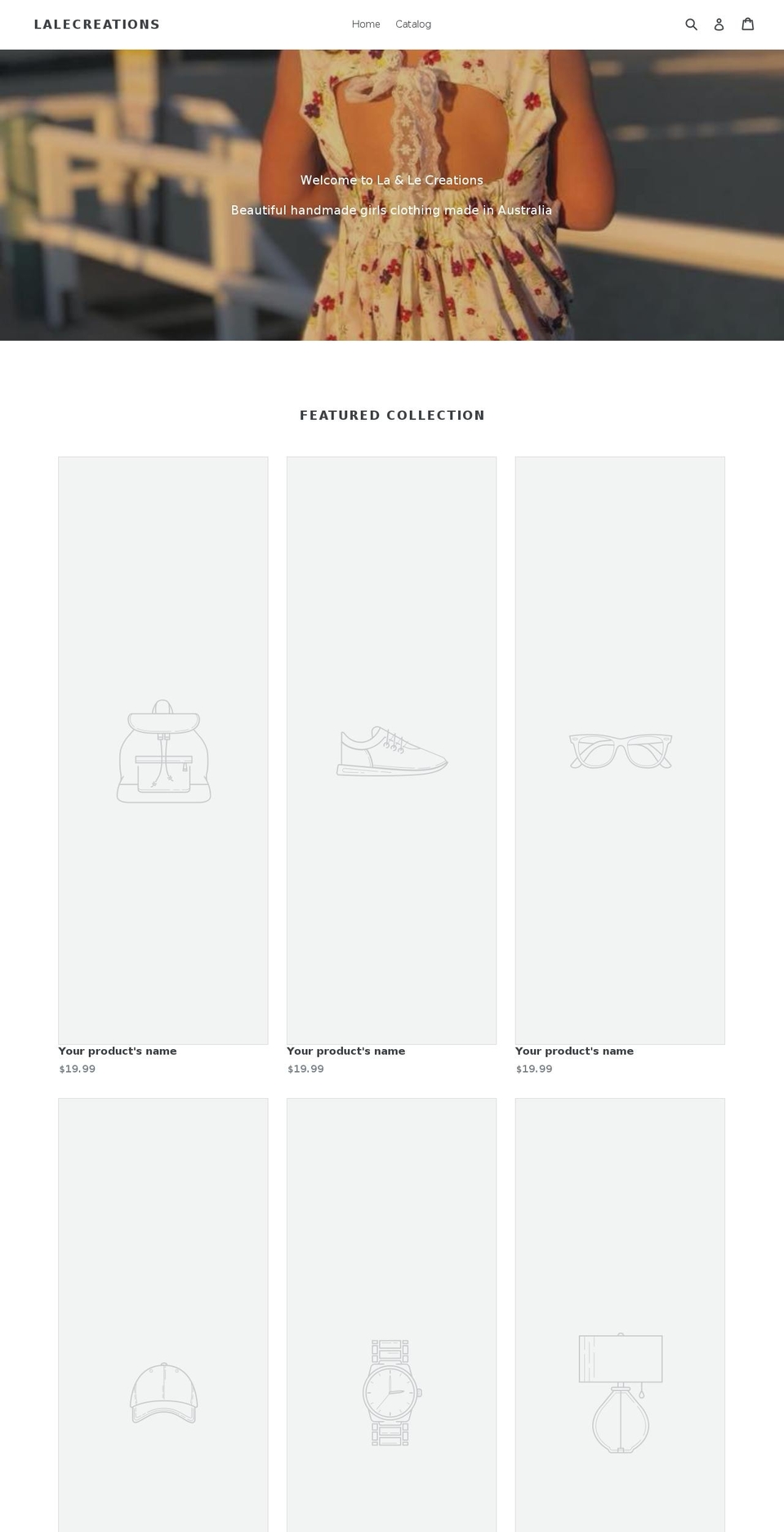 lalecreations.com — Shopify storefront screenshot