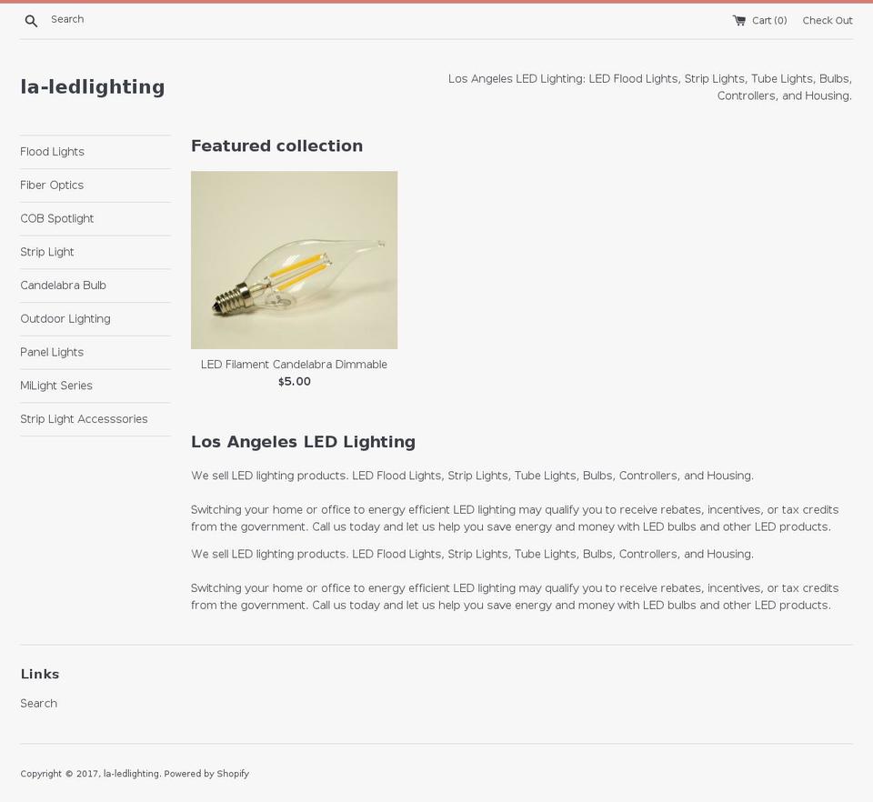 laledlighting.com shopify website screenshot