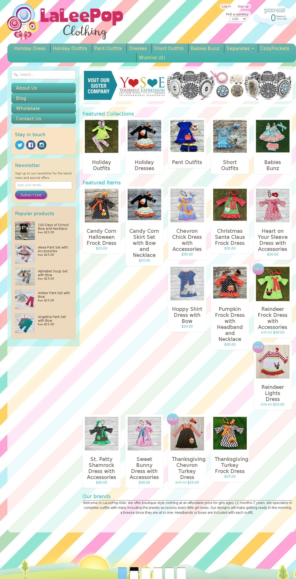 laleepop.com shopify website screenshot