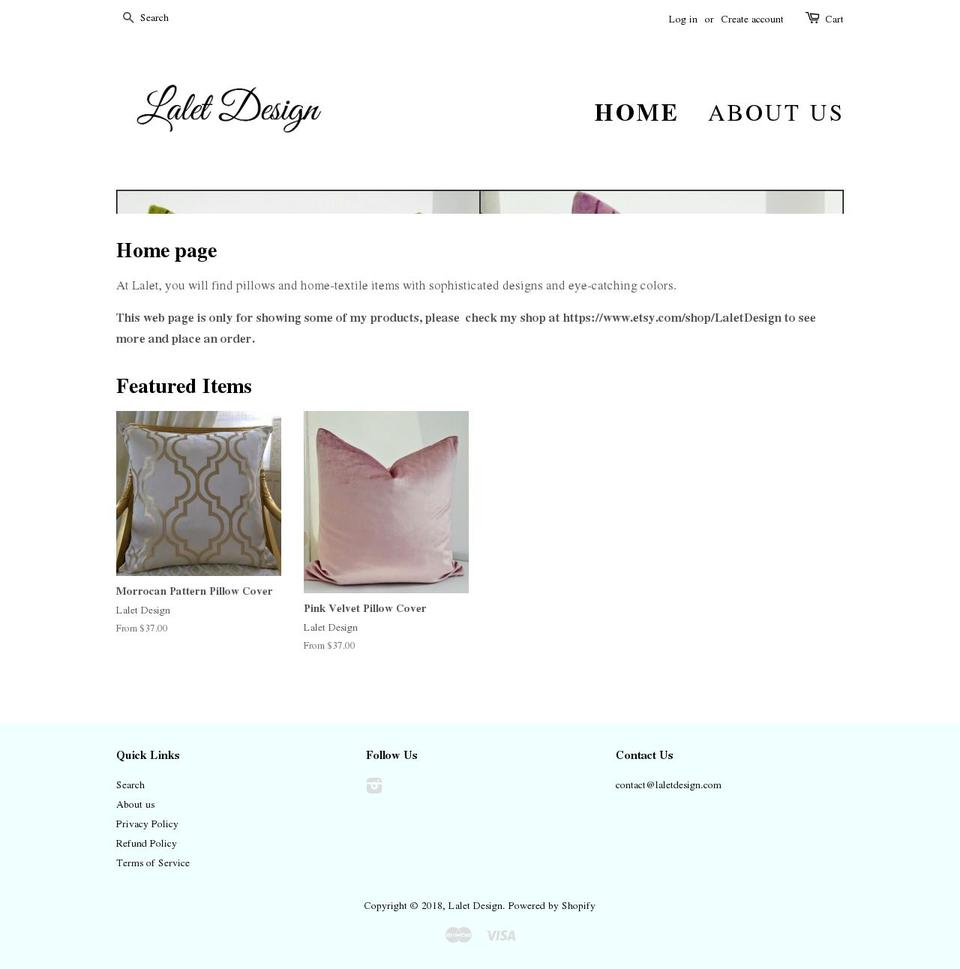 laletdesign.com — Shopify storefront screenshot