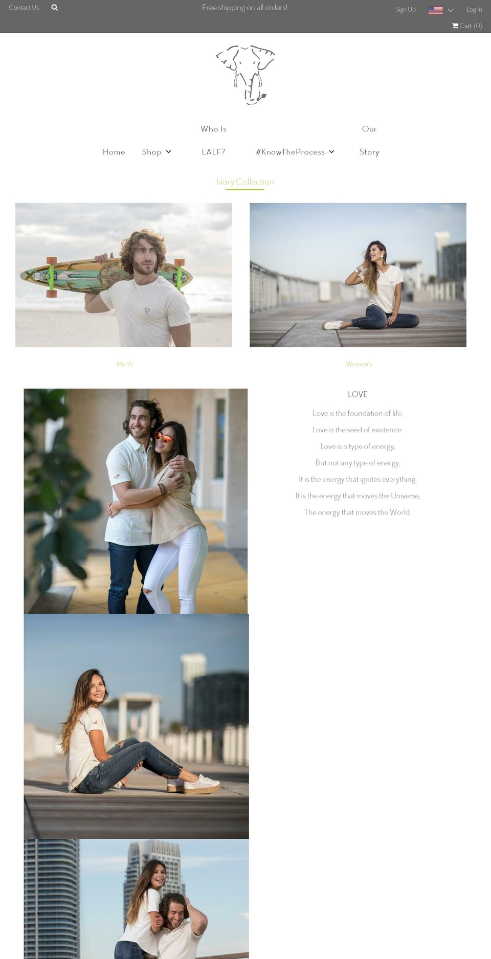 lalf.com — Shopify storefront screenshot