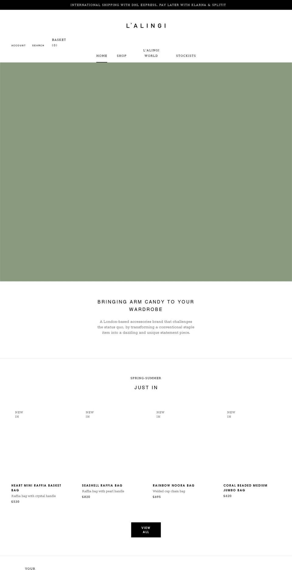 lalingi.com shopify website screenshot