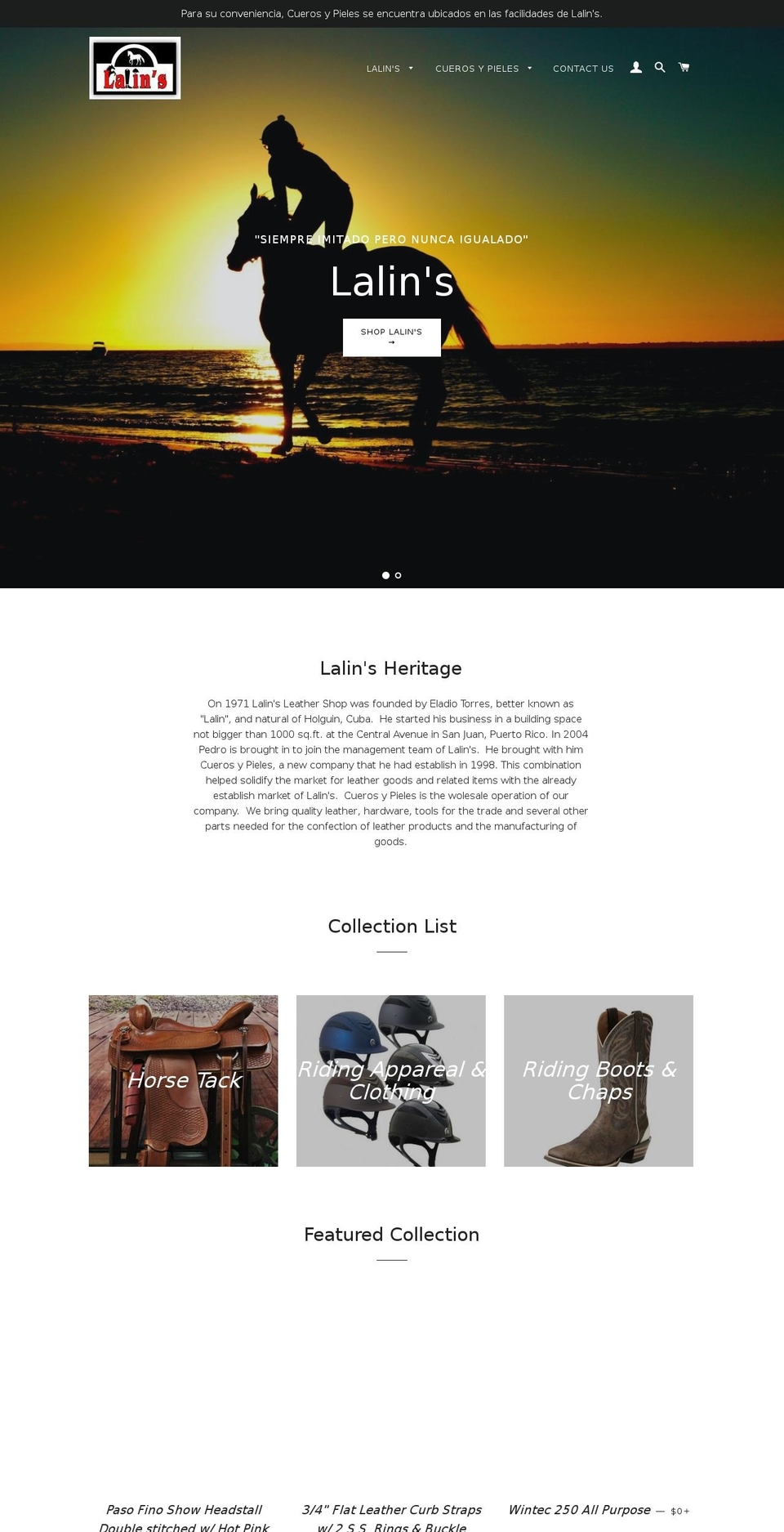 lalins.com shopify website screenshot