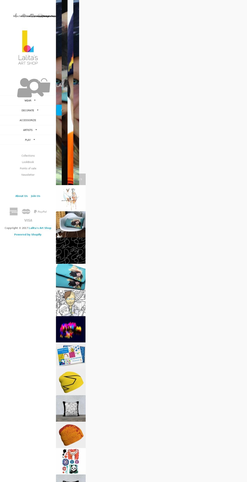lalitasartshop.com shopify website screenshot