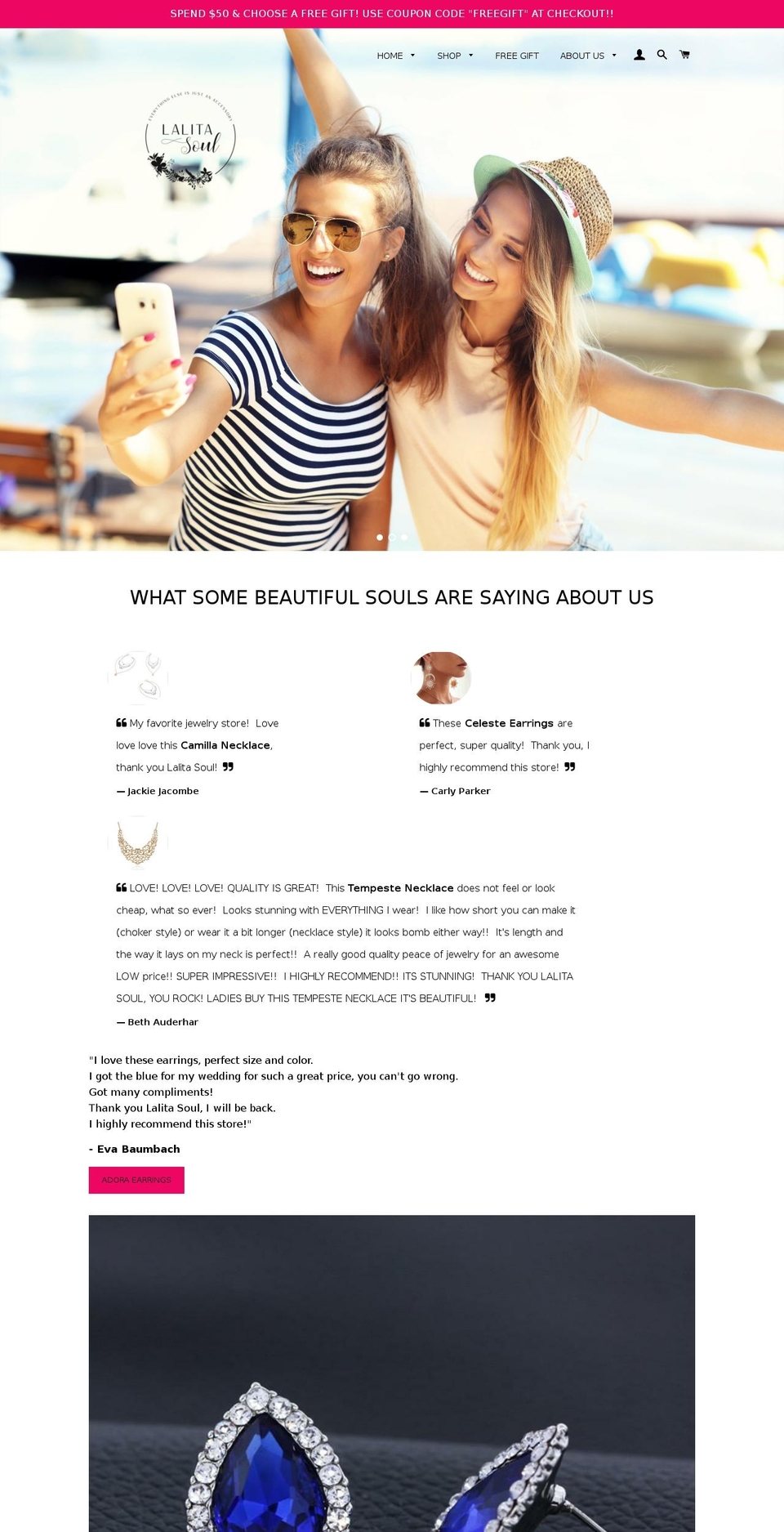 lalitasoul.com — Shopify storefront screenshot