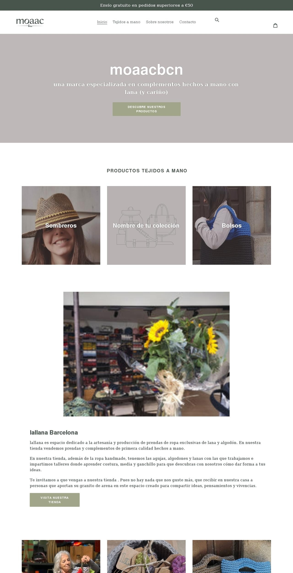 lallanabcn.com shopify website screenshot