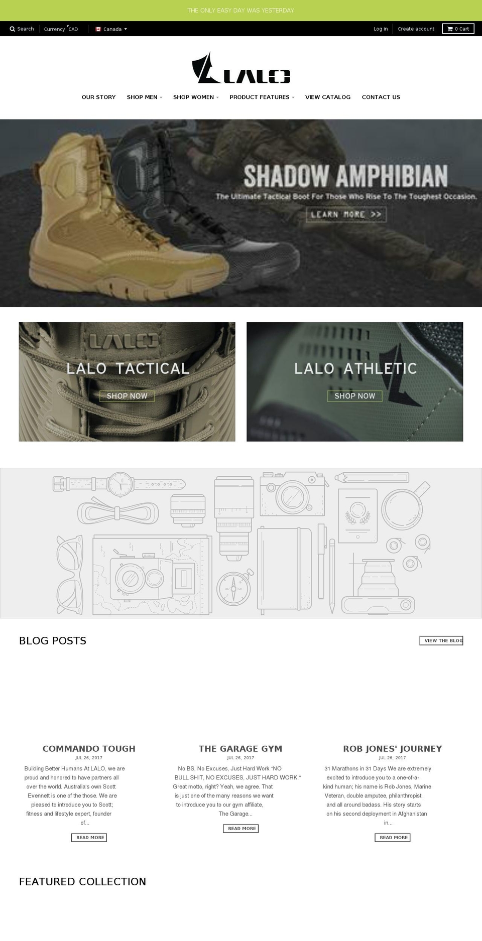 lalotactical.ca shopify website screenshot