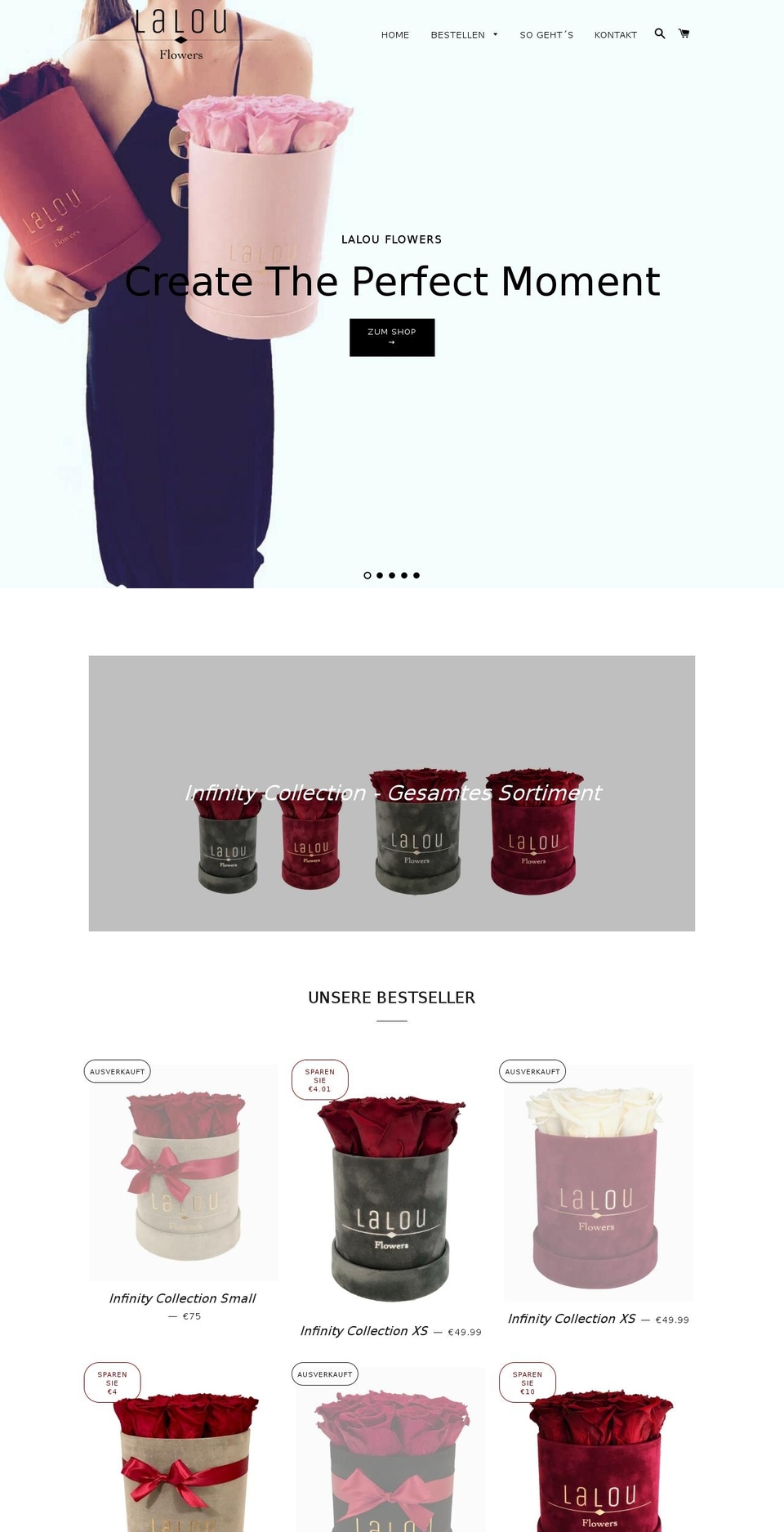 lalouflowers.de shopify website screenshot