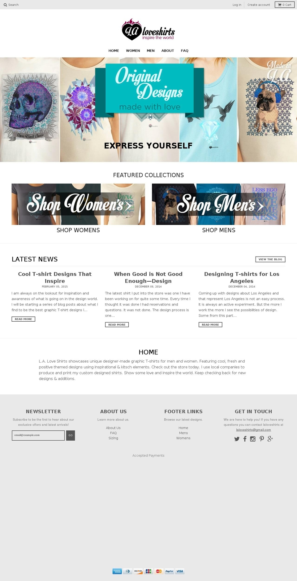 laloveshirts.com shopify website screenshot