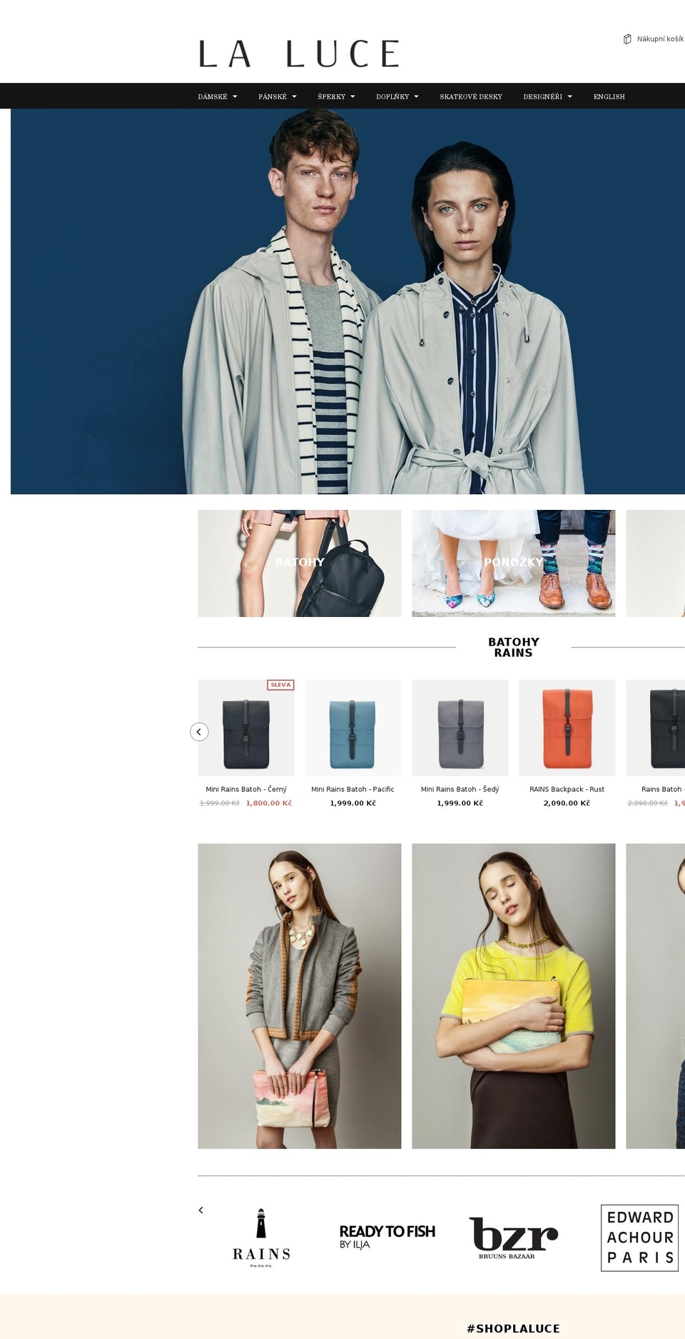 laluce.cz shopify website screenshot