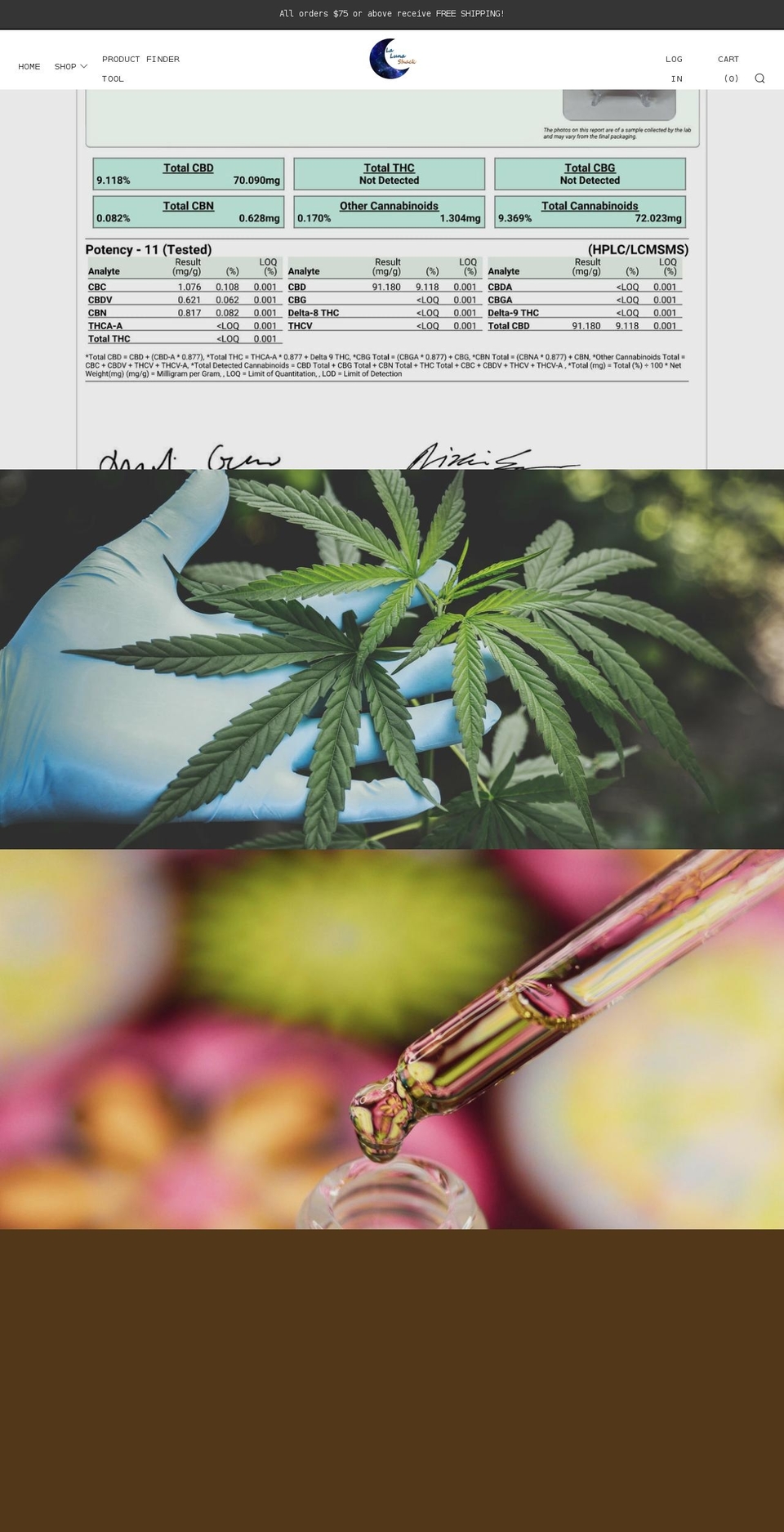 lalunashack.com shopify website screenshot