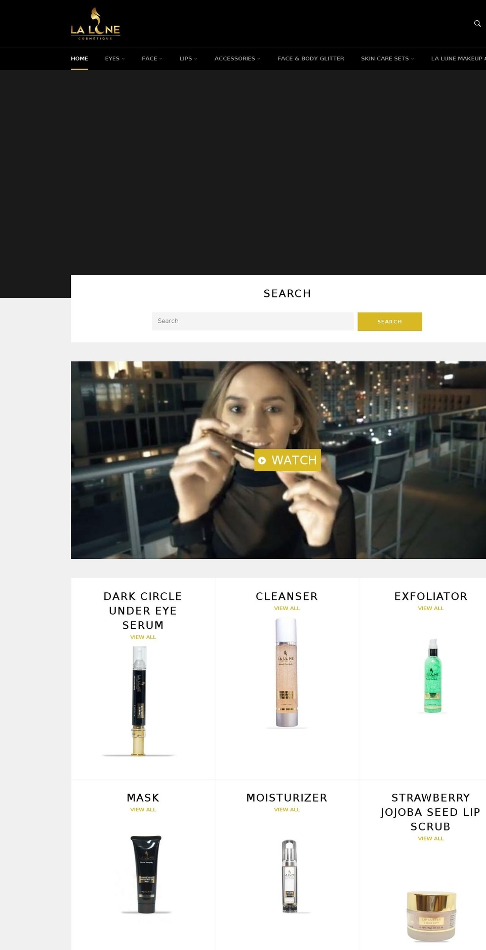 lalunecosmetics.com — Shopify storefront screenshot