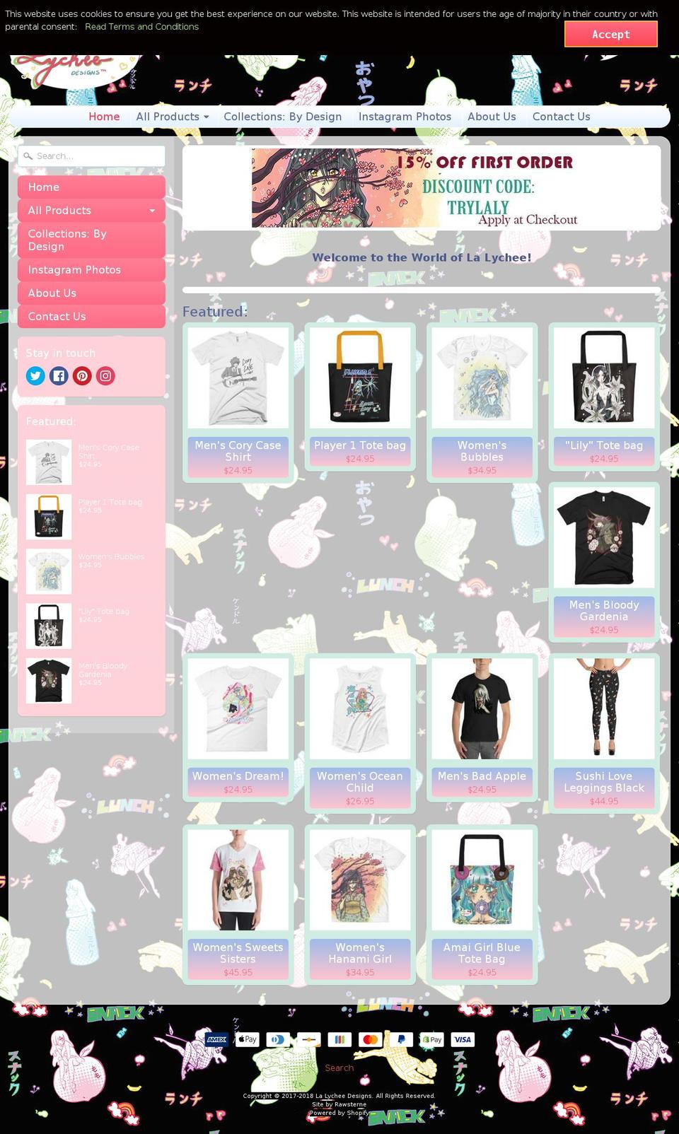 lalychee.com shopify website screenshot