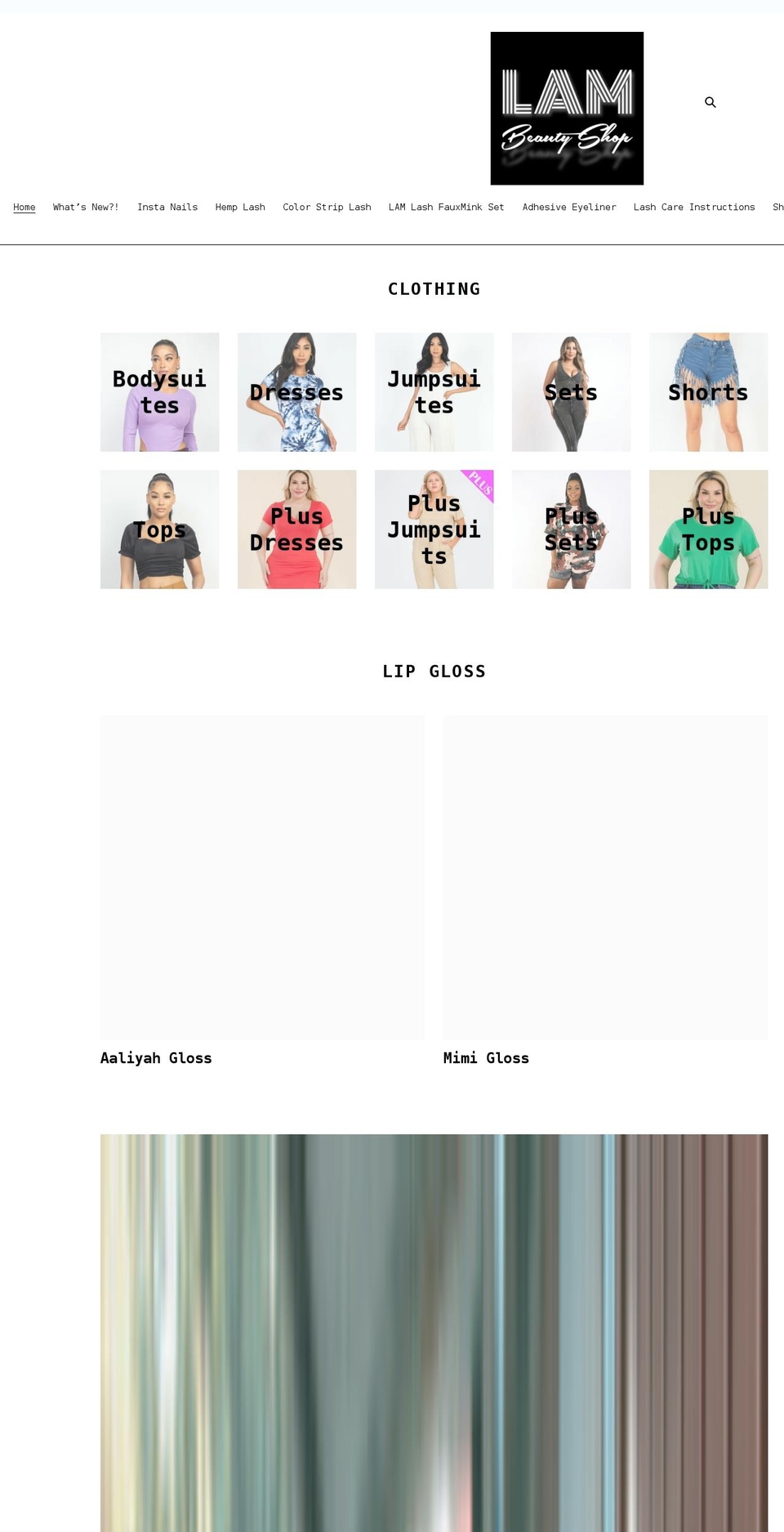 lam-beauty.com shopify website screenshot
