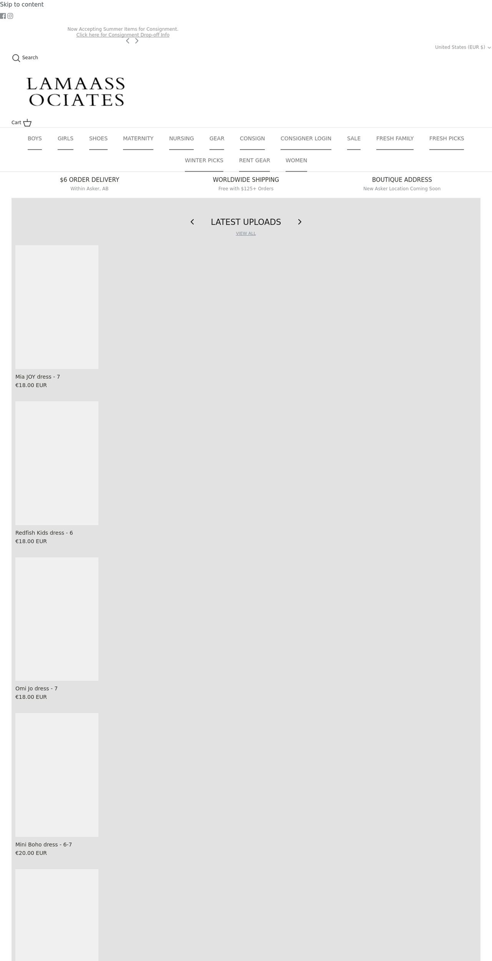 lamaassociates.com shopify website screenshot