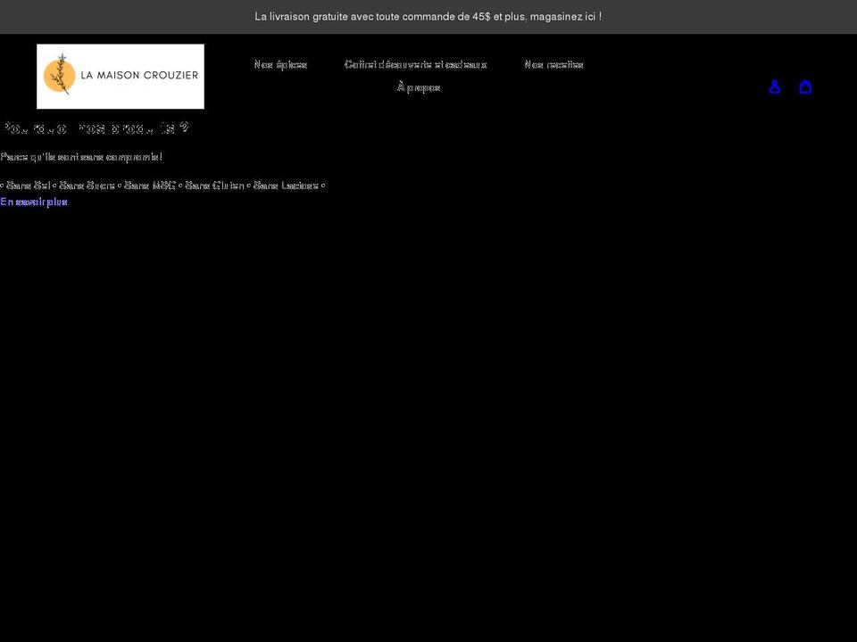 lamaisoncrouzier.com shopify website screenshot