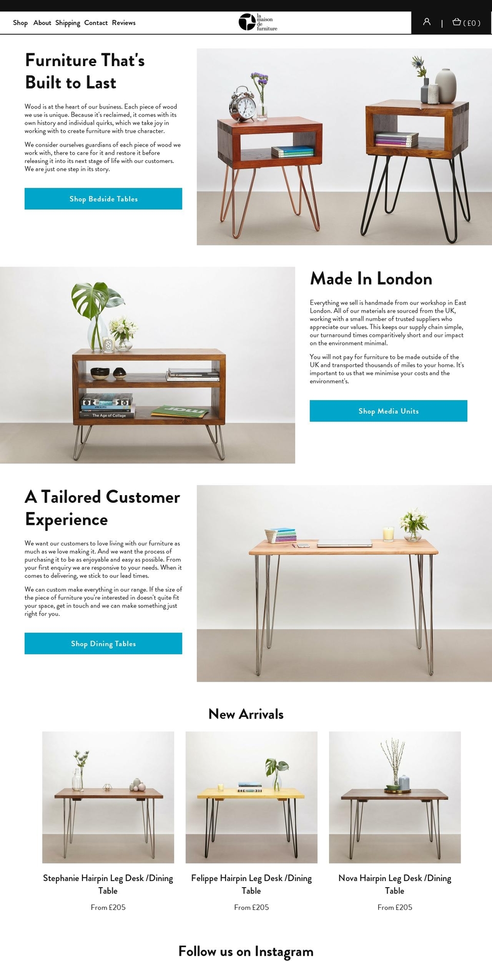 lamaisondefurniture.co.uk shopify website screenshot