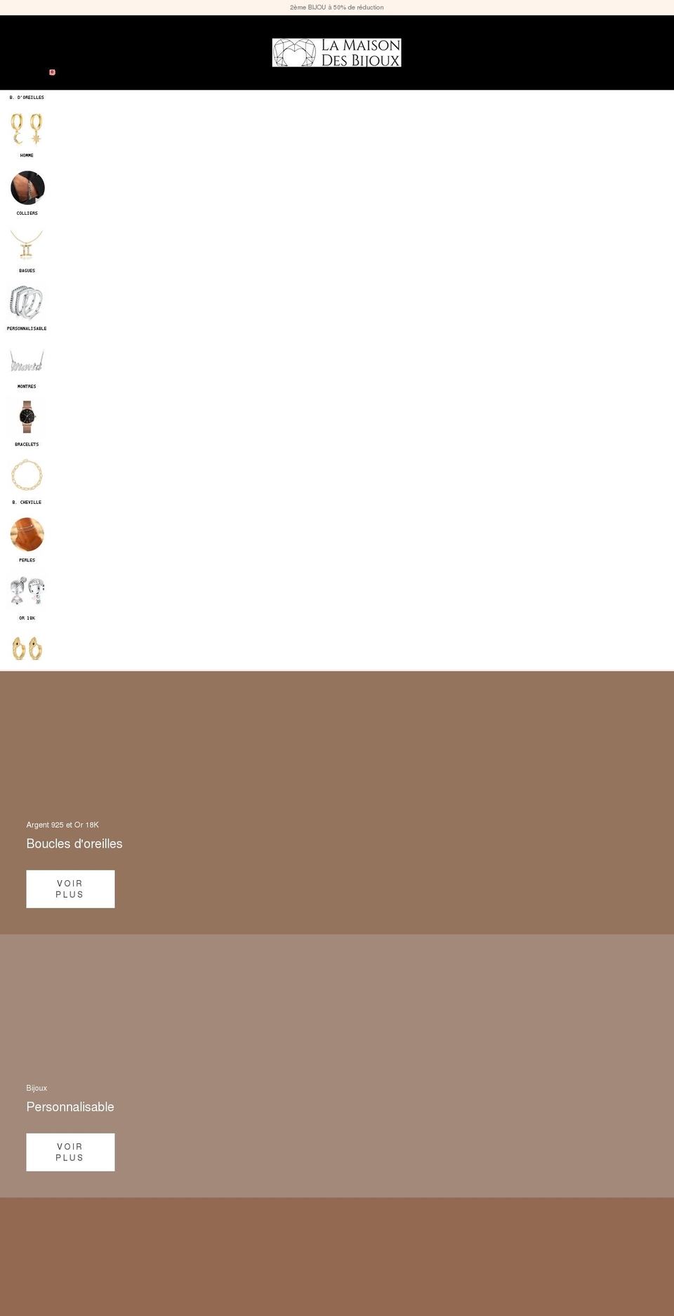 lamaisondesbijoux.com shopify website screenshot