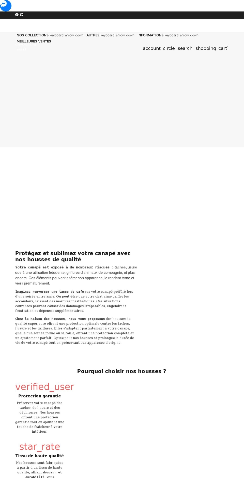 lamaisondeshousses.fr shopify website screenshot
